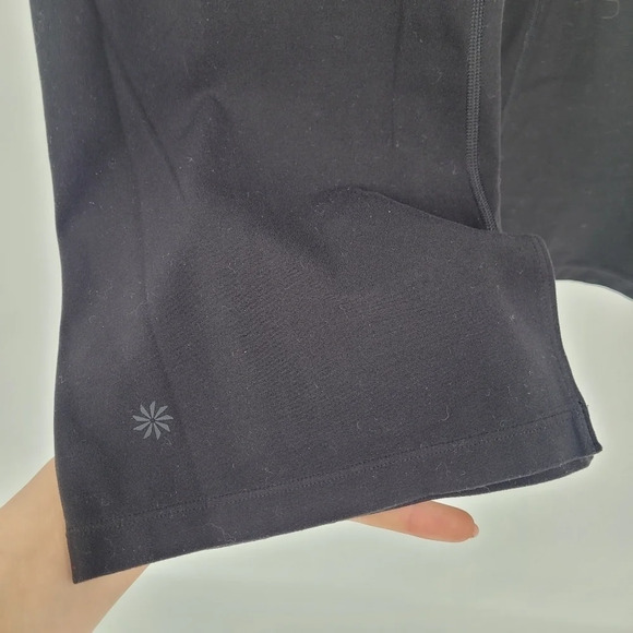 ATHLETA Barre Skinny Flare Split Hem Yoga Pants Leggings Black Powervita small T - Picture 8 of 8